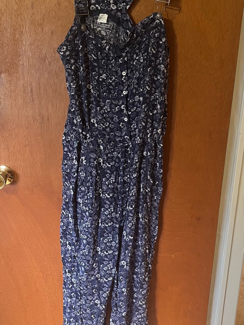 Vintage French Connection FC Jeans Floral Jumpsuit